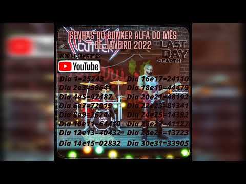 Senhas do bunker alfa mês de janeiro 2022 (Last day on earth)
