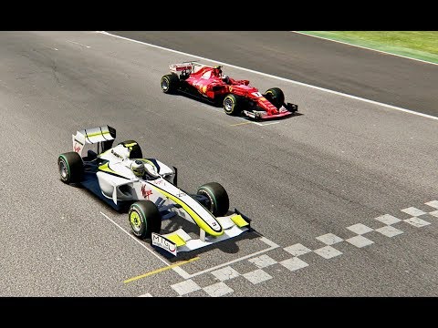 Ferrari F1 2017 vs F1 Brawn GP 2009 - Imola