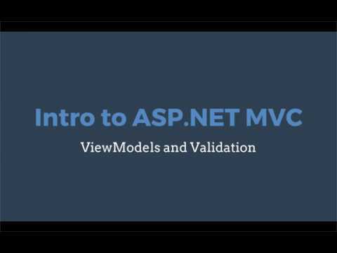Intro to ASP.NET Core MVC: ViewModels and Validation