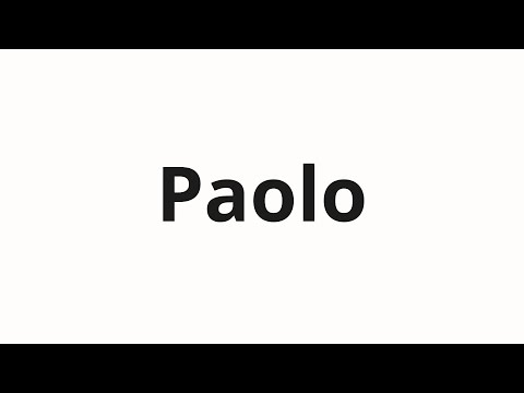 How to pronounce Paolo