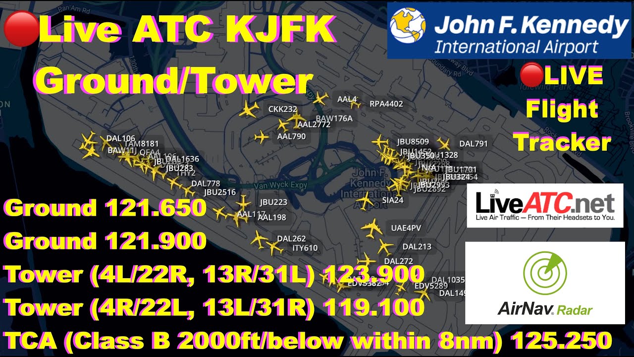 🔴 Live ATC Feed JFK | Every Takeoff, Landing & Emergency Call