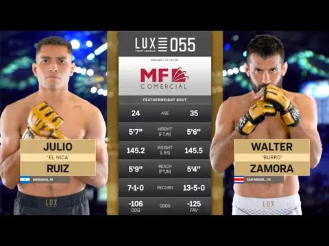 Julio “Nica” Ruiz vs Walter “Burro” Zamora | LUX 055 Guadalajara | Victoria por decisión unánime