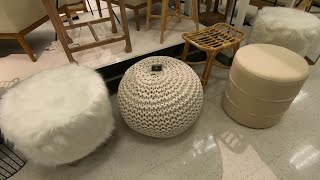 TARGET KNITTED ROUND POUF OTTOMAN CLOSE UP LOOK SHOP WITH ME SHOPPING WALK AROUND