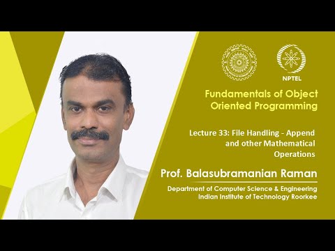 Lecture 1 Introduction to Object Oriented Programming