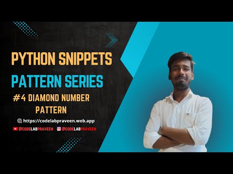 Python Diamond Number Pattern Programming Tutorial Coding Snippets Tech Tips For Beginners 2024