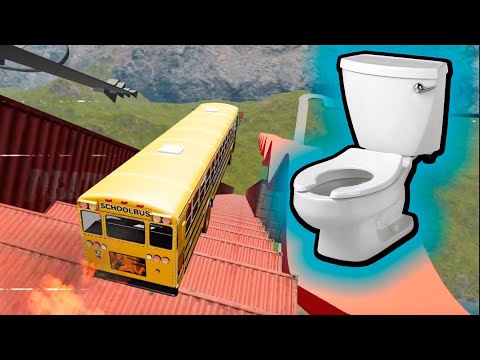 Unbelievable School Bus Stairs Jumps Down – BeamNG Drive Realistic Crash Test Compilation