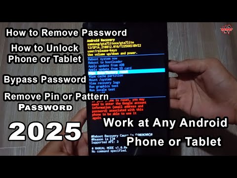 Any Phone Tablet Forgotten Password Reset How to remove  Password WORK AT ANY ANDROID UNITS