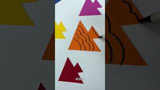Use triangles to make beautiful little fish #craft #art #reels #gadgets #tiktok