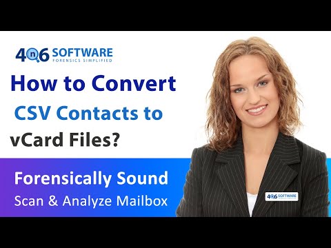 PCDOTS CSV to vCard Converter video tutorial, click to play
