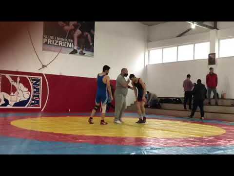 Kastriot Sedolli (K.M PRIZRENI) Blue - Arlind Selimi ( K.M PRISHTINA) Red - 65KG