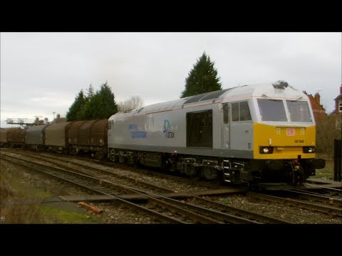 (HD) Drax Silver 60066 6V75 Dee Marsh - Margam, Hereford 16/12/2013