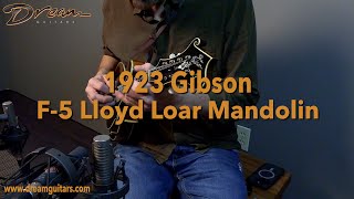 Video thumbnail for 1923 Gibson F-5 Lloyd Loar Mandolin, Maple & Spruce by Dream Guitars