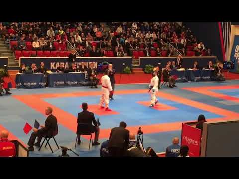 O nocaute na luta de Rafael Aghayev vs Davy Donna no Open de Paris KARATE 2016