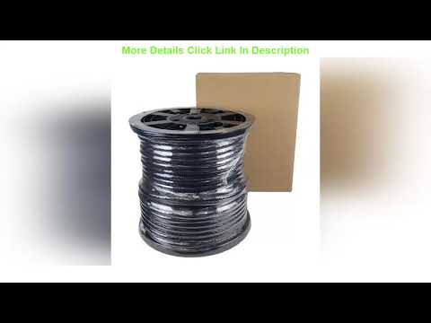 Best Quality 1/2 inch Black Polyester Rope - 250 Foot Spool | Industrial Grade - High UV and Abrasi