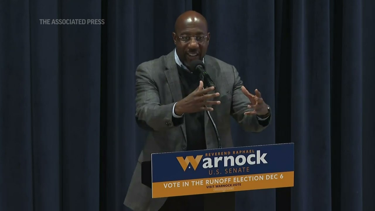 Warnock holds rally at Georgia Tech