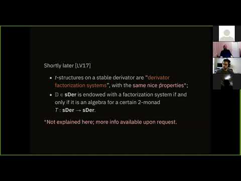 Towards a formal category theory of derivators - Fosco Loregian (Tallinn Technical University)