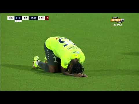 UEFA Conference League. I. Paurevic goal (Hibernians 1:2 FC Riga)