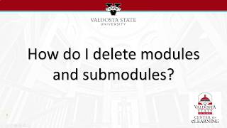 How do I delete modules and submodules