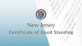 New Jersey - Certificate of Good Standing