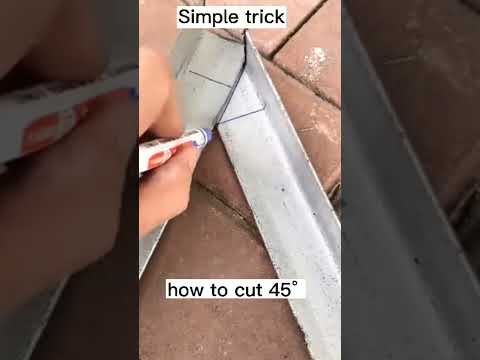 how to cut 45° in angle bar #simpletricks #tipsandtricks #lifehackshorts