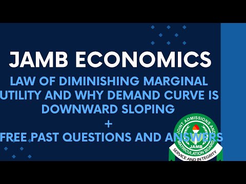 JAMB/WAEC Economics 2026 EP 31 -The Law of DMU & Why Demand Curve Is Downward Sloping