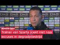 Fraser over Sparta: 'Beseffen dat de resterende tijd kort is en de spanning toeneemt'