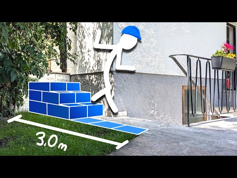 Terrassen Treppe aus Stein selber bauen