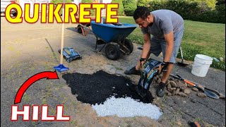 Quikrete Blacktop Driveway Repair Patch - On A Hill