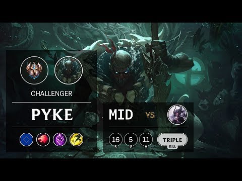 Pyke Mid vs Syndra - EUW Challenger Patch 9.22
