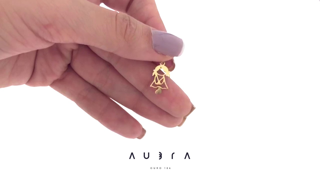 Pingente de Ouro 18k Menina Filha
