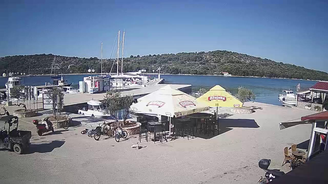 Live webcam view of Kaprije Island Harbour Panorama