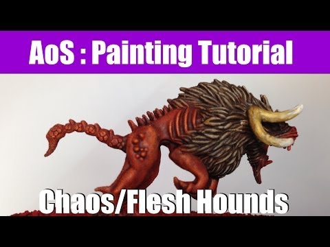 Speed Painting Techniques - How to paint W40K Chaos / Flesh Hounds fast | HD