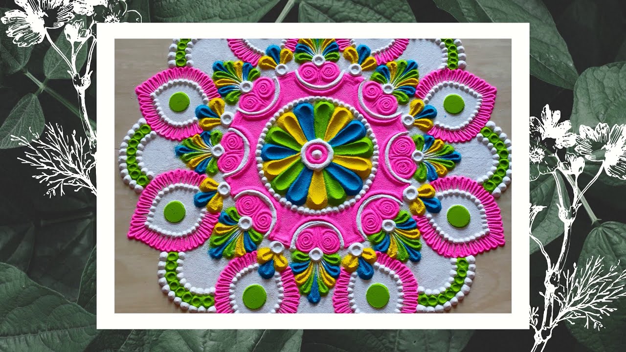 two color rangoli design ideas by keerthi