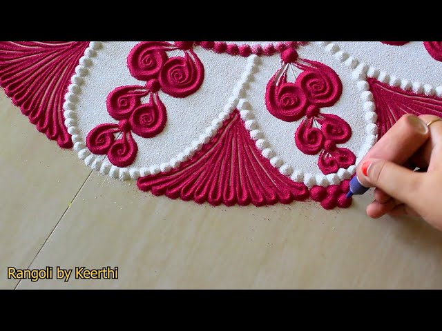 Two color rangoli design ideas by keerthi