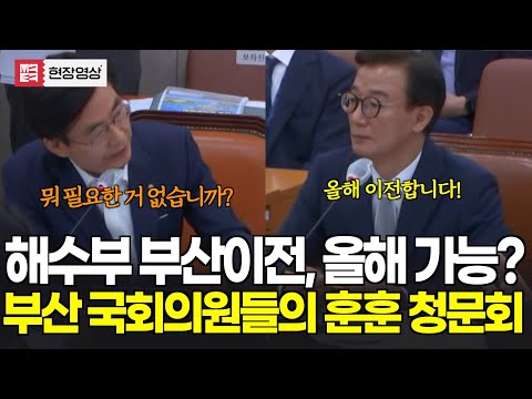 역대급 훈훈한 청문회...'부산'에는 여당 야당 없다! 해수부 이전 올해 가능하죠?