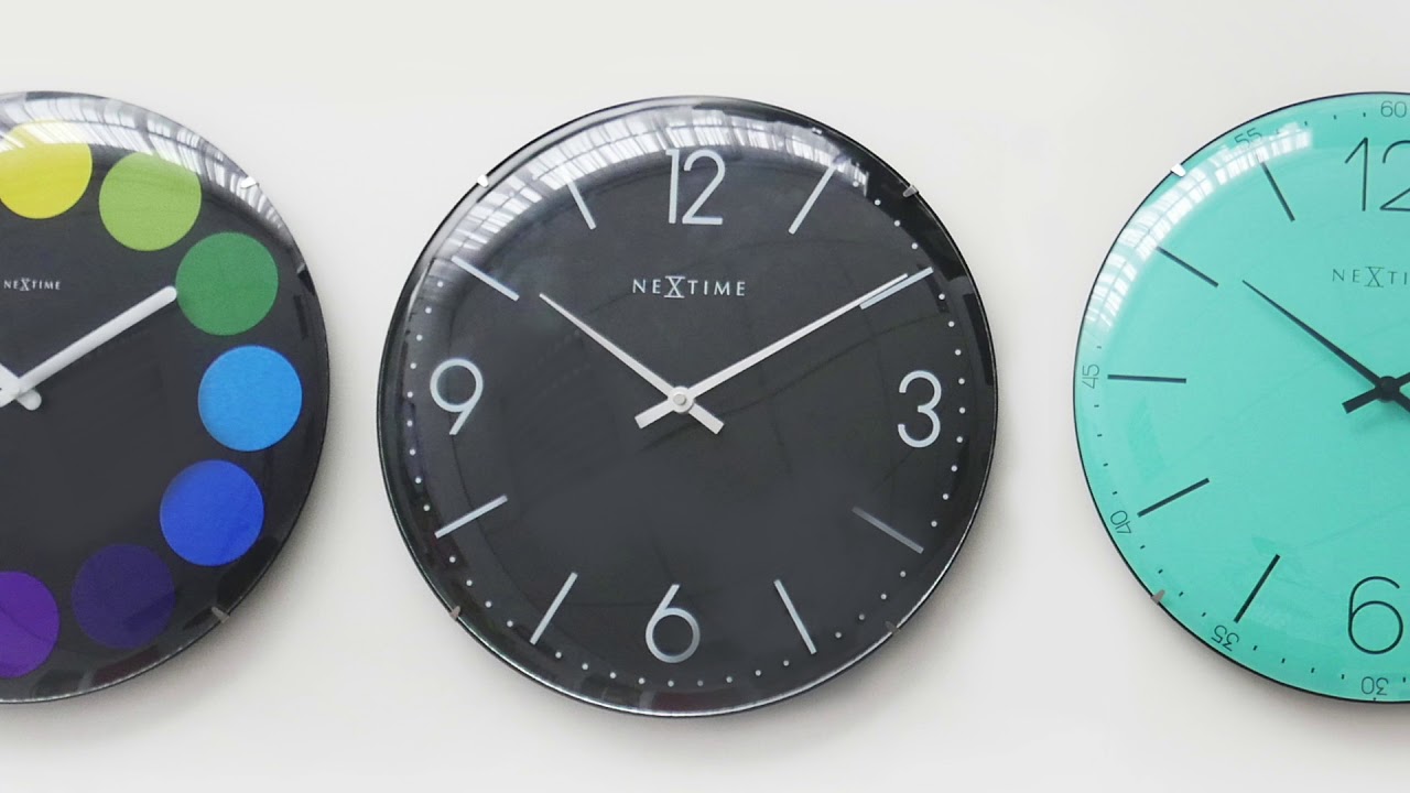 NeXtime Wanduhr Basic Ø 35 cm Schwarz