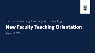 2023 New Faculty Teaching Orientation