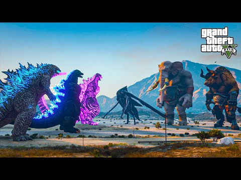 Godzilla Heisei Godzilla Shin Godzilla vs Were Elephant Team - GTA 5 Mods