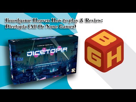 Boardgame Heaven Unboxing, How To Play & Review 100: Dicetopia (All Or None Games)