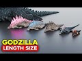 GODZILLA Length Size Comparison Minilla Vs Godzilla Earth