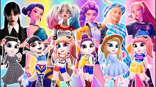 My Talking Angela 2 | Wednesday Vs Harley Quinn Vs Barbie Vs Mira Vs Rumi Vs ZOEY | cosplay