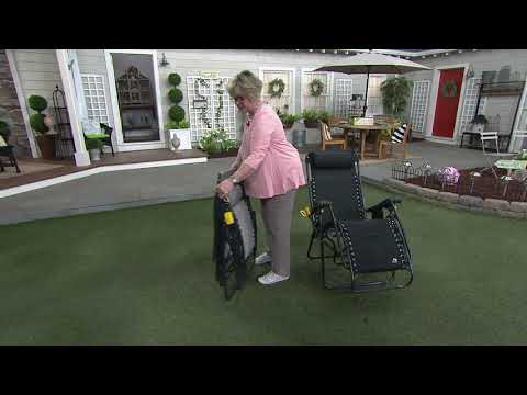 GCI Outdoor Freeform Zero Gravity Chair with Leg Rest Technology on QVC