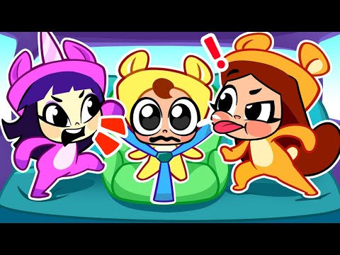 🚙🚗Learn Safety Rules In The Car With Doo Bee Doo Kids💖💙 Pink vs Blue Secret Room Under the Bed