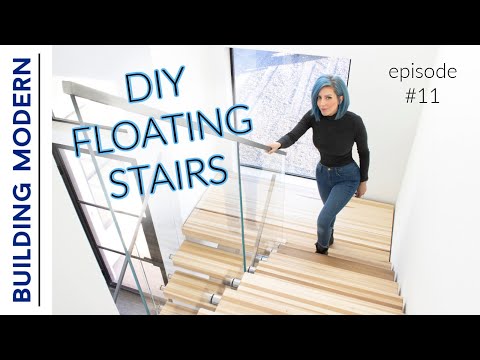 DIY FLOATING STAIRS Install | Ep.11 Building Modern on a Budget