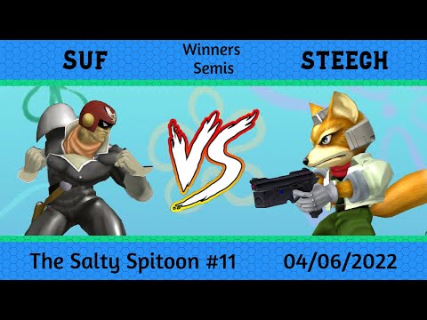 Salty Spitoon Melee #11 Winners Semis - Suf (falcon) vs Steech (fox)