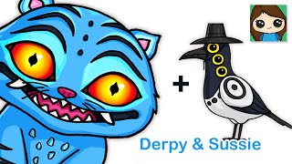 How to Draw Derpy Tiger & Sussie Bird | KPop Demon Hunters