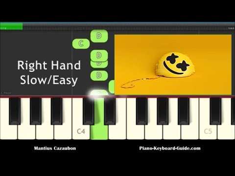 Piano Notes For Happier by Marshmello ft. Bastille - Right Hand Piano Notes For Happier by Marshmello ft. Bastille - Right Hand