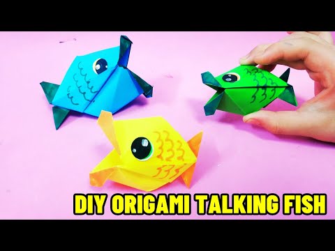 DIY Origami Talking Fish |  How to make paper 3D fish