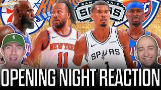NBA Opening Night Reaction: SGA & Thunder BEST Spurs, LeBron & 76ers TAKE DOWN K