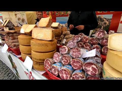 Italian Food Fair in Prague, Czech Republic. A Walk Around the Stalls. Street Food